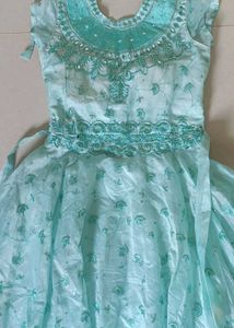 Elegant Aqua Embellished Dress
