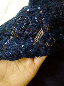 NAVY BLUE SEQUIN TOP