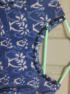 Pure Cotton Indigo Printed Kurthi