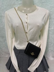 white cute cardigan 🤍