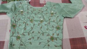 Crop Top 3 Pcs Set Silk Fabric