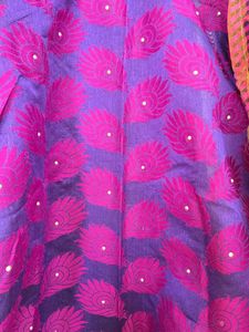 Purple &amp; Blue Embellished Salwar Kameez
