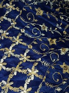 Navy blue Lehenga Gold Zari