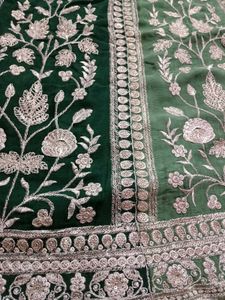 Emerald Green Embroidered Lehenga Skirt