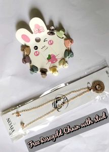 Cute Hair Claw Clips - Set Free Rose gold chain wi
