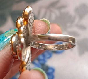 Sparkling Flower silver ring