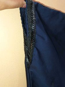 Elegant Navy Blue Embellished Dress