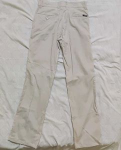 Beige Straight Leg Pants