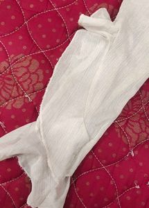 White Ruffle Sleeve Top