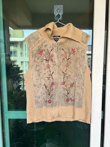 Leather Wool Vest