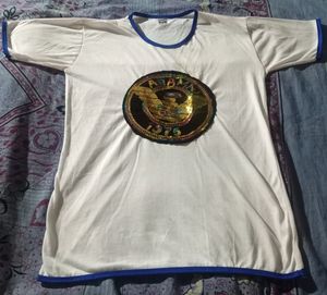 White T Shirt With Embroidery
