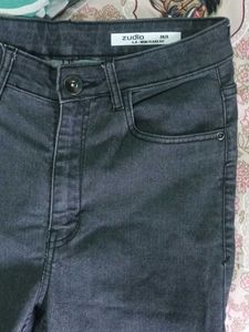 Charcoal Black Bootcut Zudio Jeans