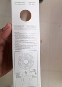 Mini Fan Rechargable With Light Inbuilt