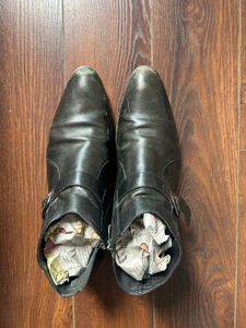 Black Leather Chelsea Boots