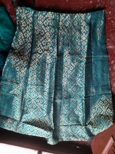 Teal Embellished Lacha Set