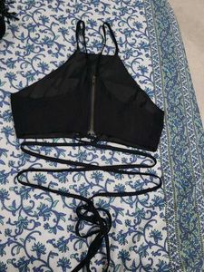 Black Stylish Export Brand Bralete Top