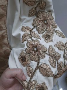 Indo western style beige outer wear
