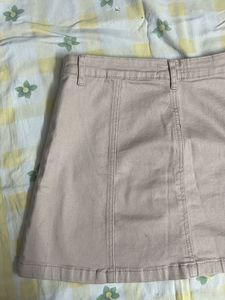 Forever21 Peach Denim Mini Skirt