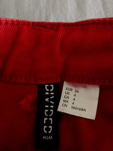 Cherry red Wide Leg Pants