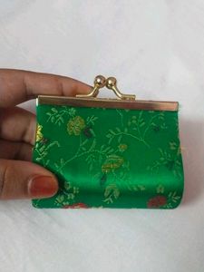 💚✨Green Floral Kisslock Coin Purse🫶