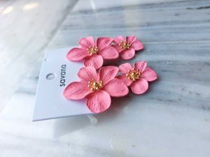Savana Pink Flower Earrings