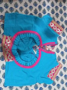 Blue & Pink Readymade Blouse