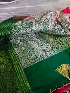 Elegant Red Embroidered Saree