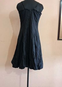 Black Ruched Mini Dress