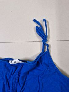 Navy Blue Cinched Top