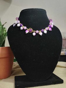 Beaded Purple Necklace