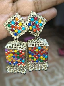 Colorful Jhumka Earrings