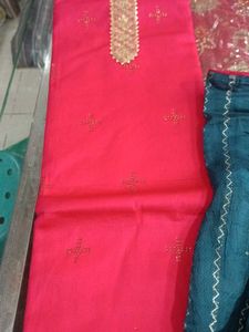 Pink &amp; Blue Dress Material