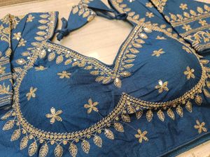 Sabyasachi Embroidered Blue Blouse