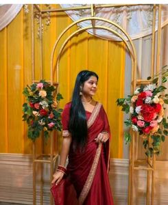 Elegant Maroon Saree