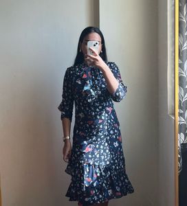 Floral Ruffle Midi Dress
