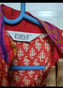 Biba Red Printed Kurti