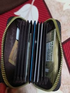 Quilted Black Card Holder