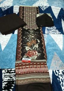 Floral Unstitched Dress Material