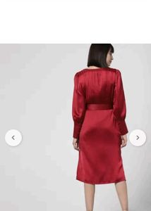 Wrap-Style Sheath Dress with Belt