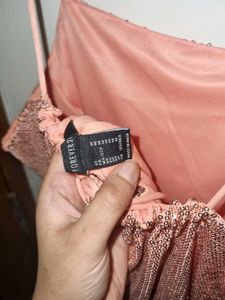 Forever  21 Peach Sequence Dress