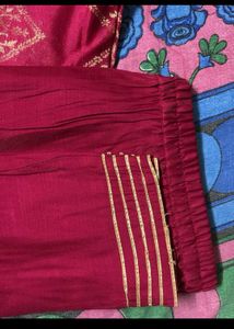 Teal Embroidered Kurti with Dupatta
