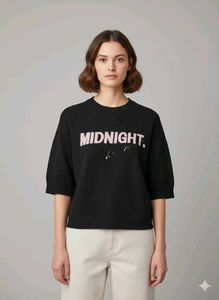 Black 'Midnight' Graphic Tee