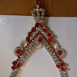 Red &amp; Silver Necklace Set