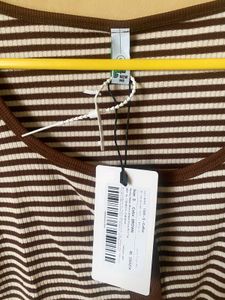 Brown Striped Top