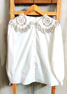 Embroidered Cotton Top  Size-42