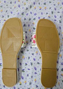 Floral Embroidered Flats