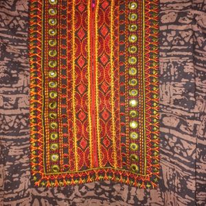 Latest Cotton Kurti With Embroidery And Mirror Work