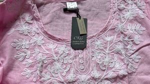 Pink Embroidered Short Kurti💕