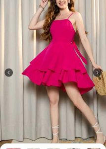 Pink Layered Mini Dress