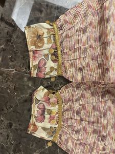 Floral Printed Co-ord Set With Work